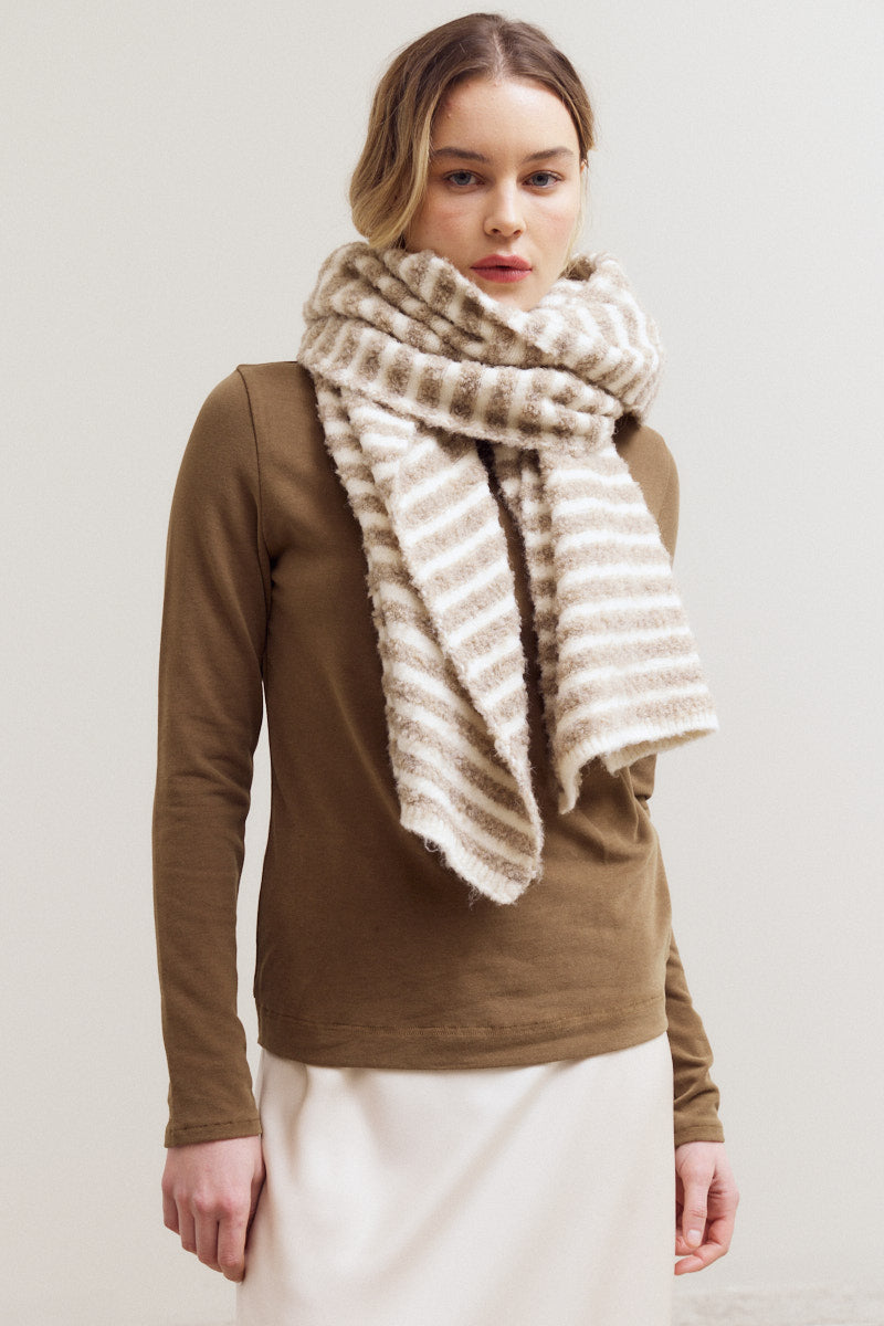 Striped Knitted Scarf