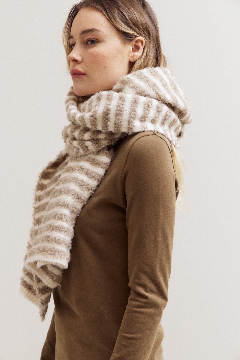 Striped Knitted Scarf