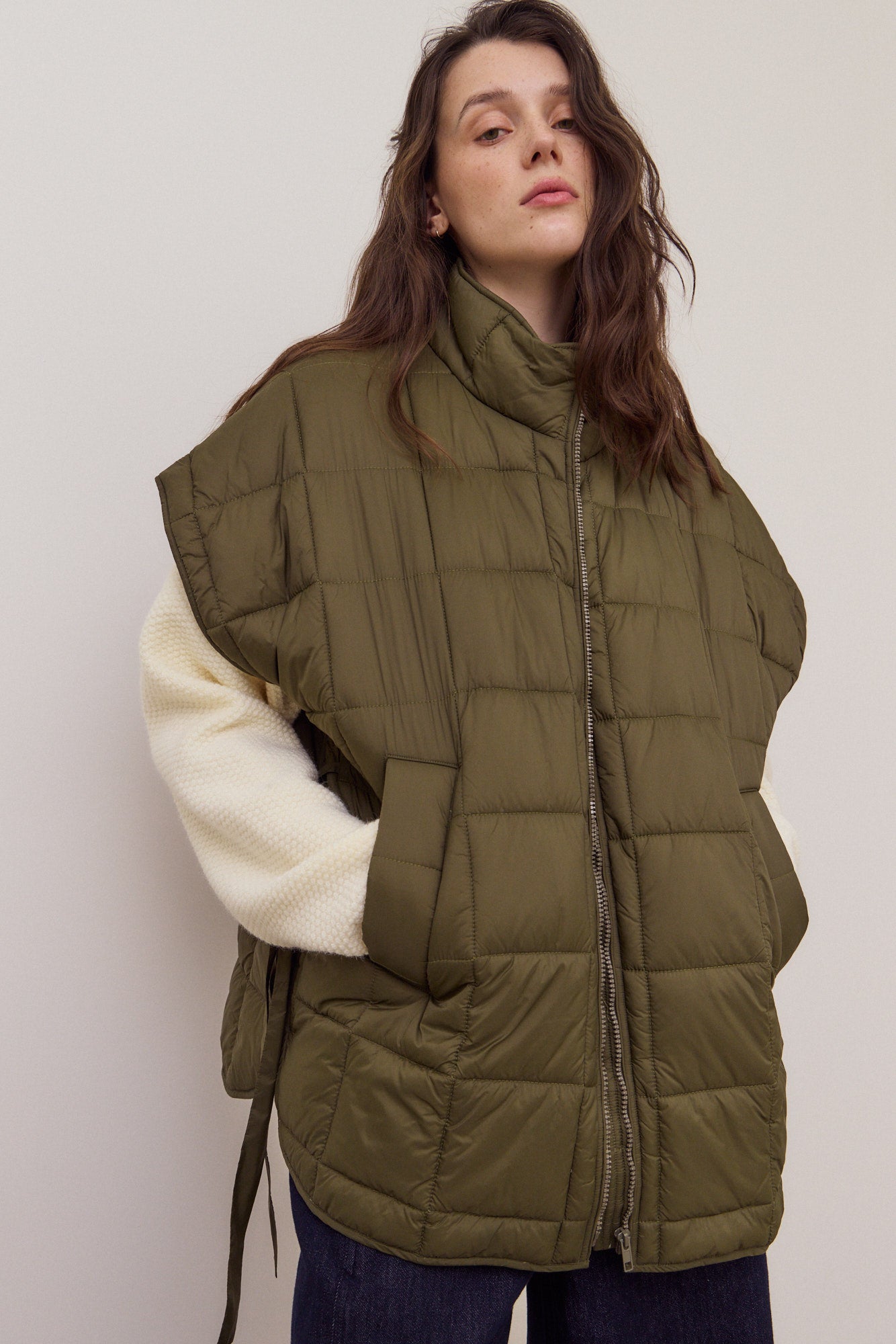 High Neck Zip Up Quilting Padded Vest – Grade and Gather Store