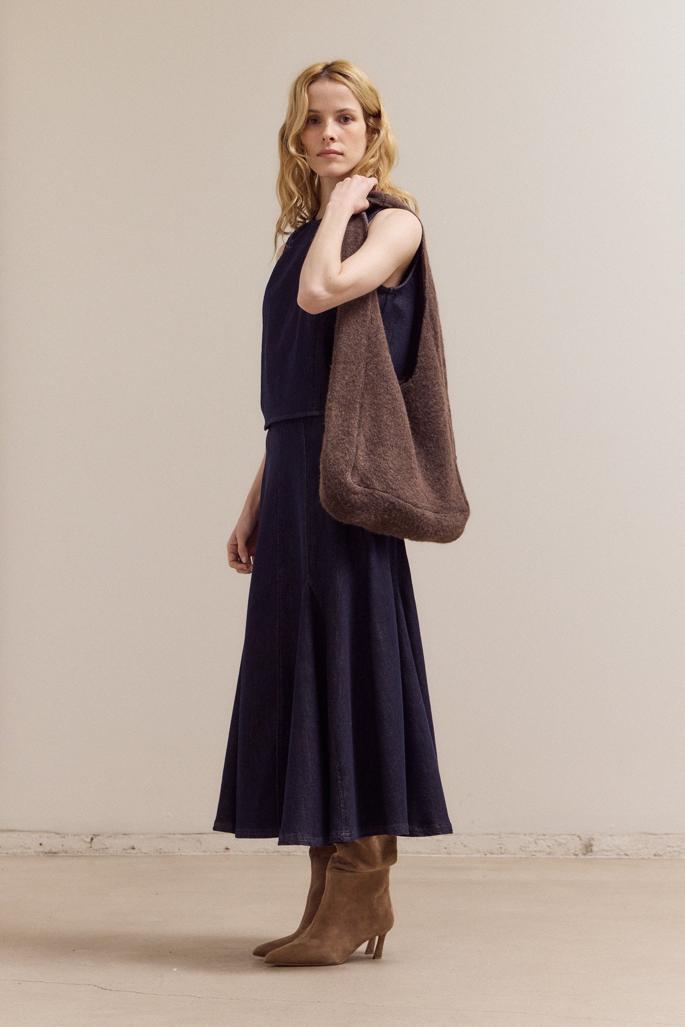 Medium Size Knitted Shoulder Bag