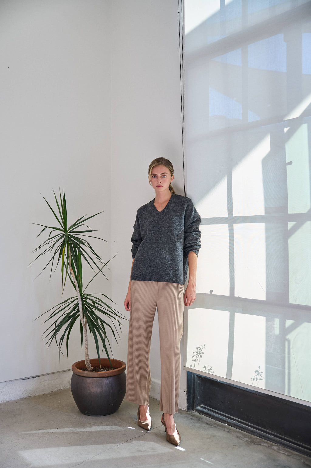 Pleated Pants
