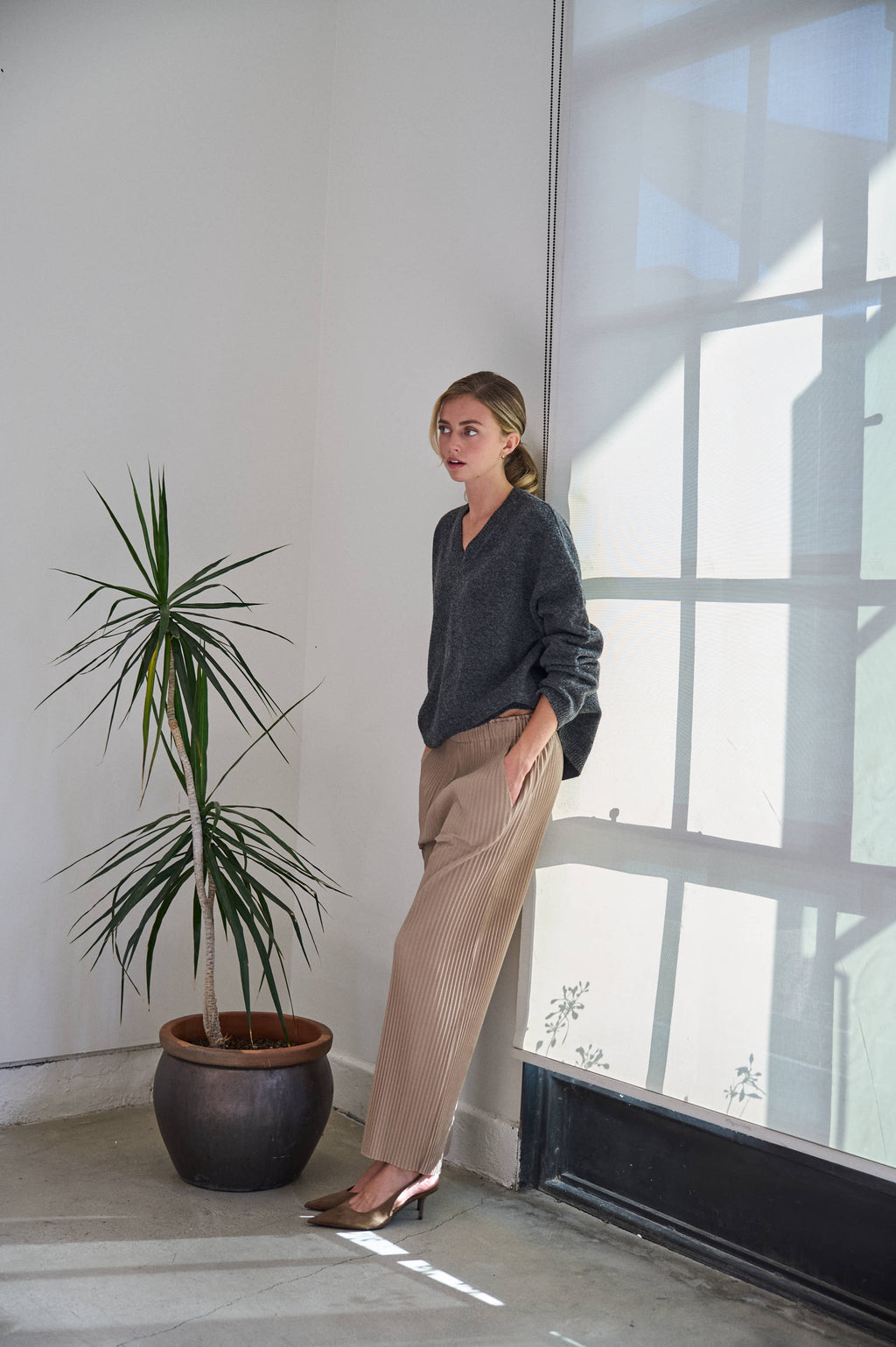 Pleated Pants