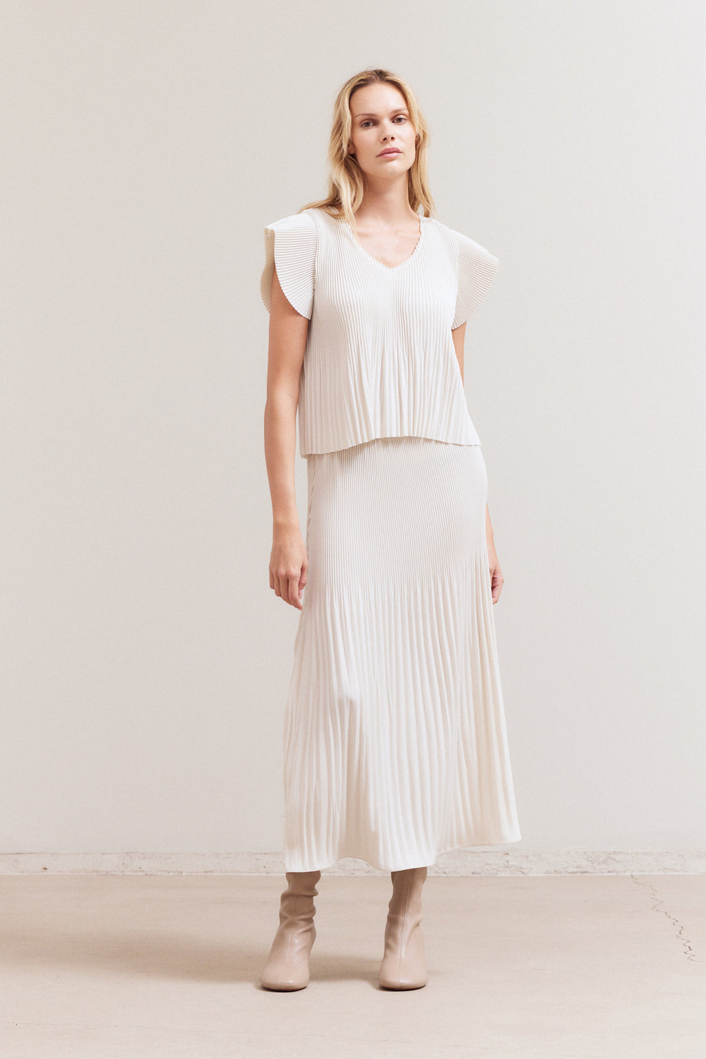 Wrinkle Pleats A-Line Skirt