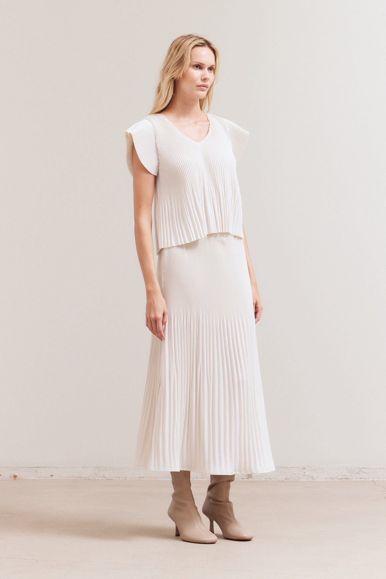 Wrinkle Pleats A-Line Skirt
