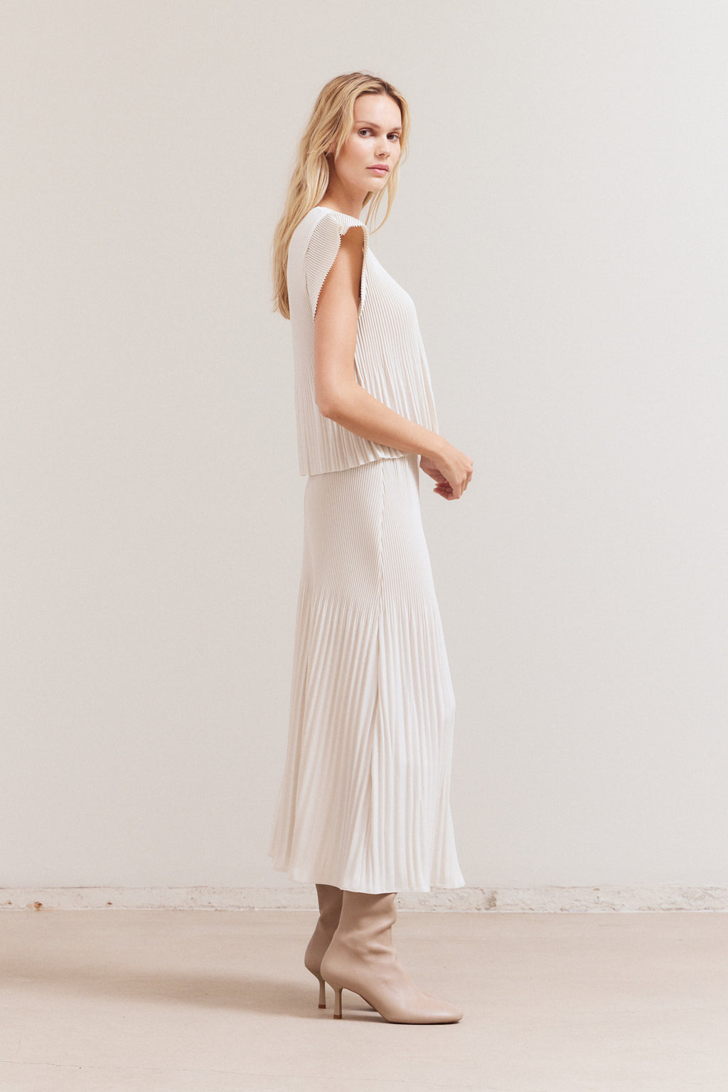 Wrinkle Pleats A-Line Skirt