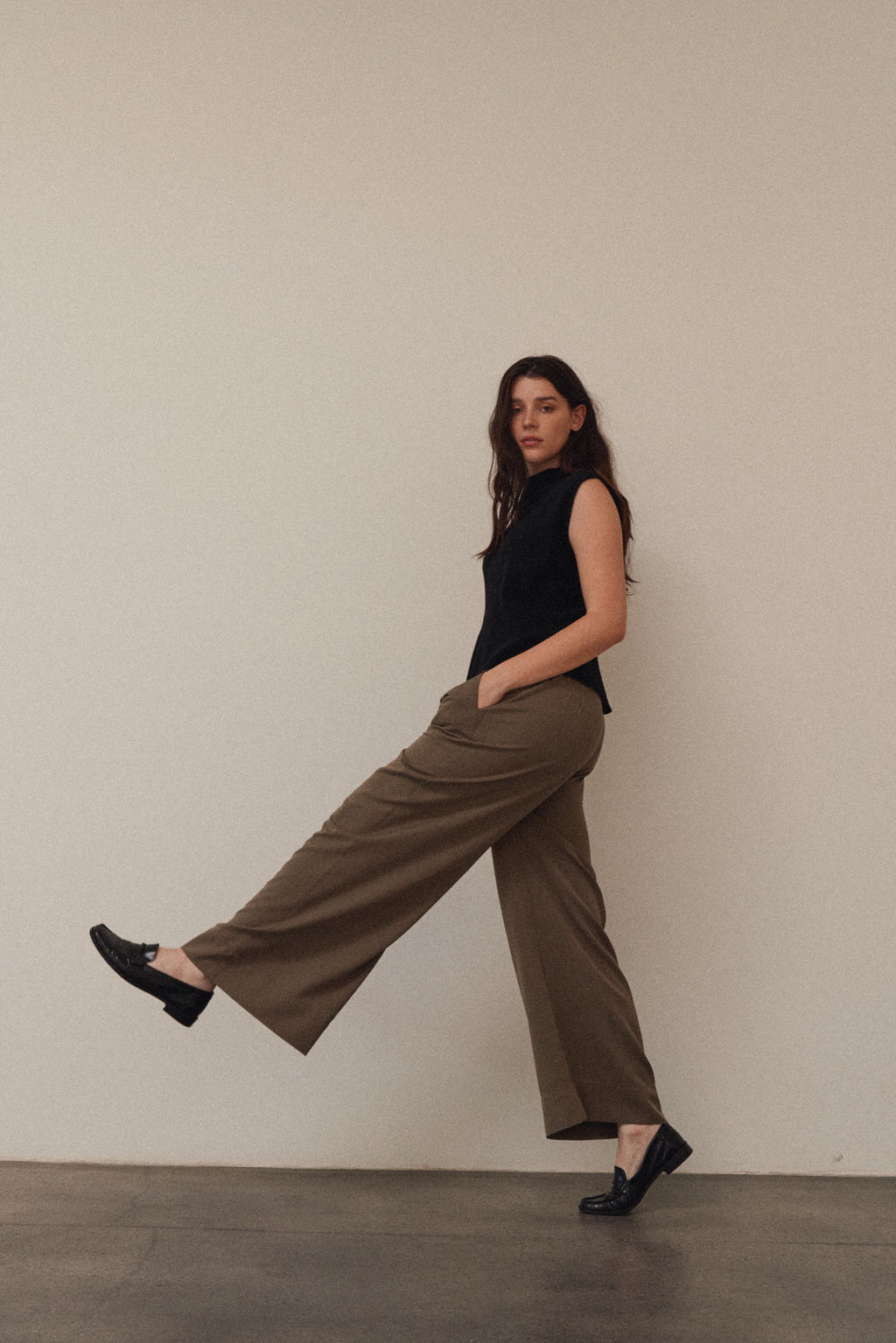 Wide Leg Tencel Pants