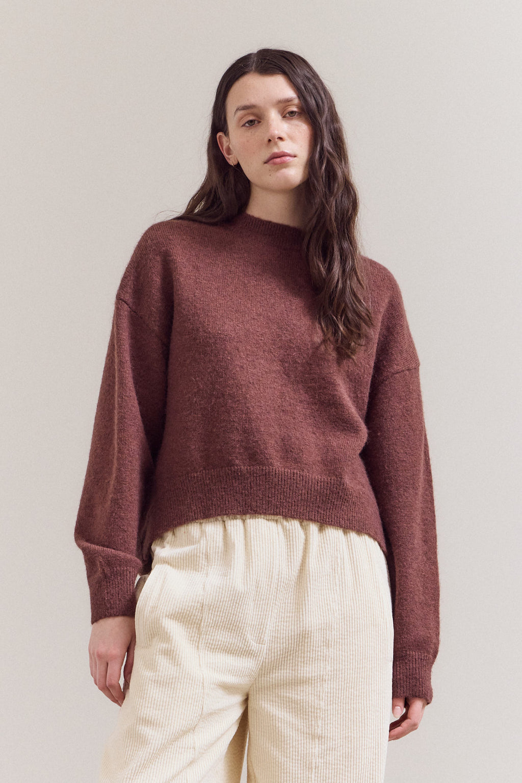 Seam Detail Round Neck Sweater