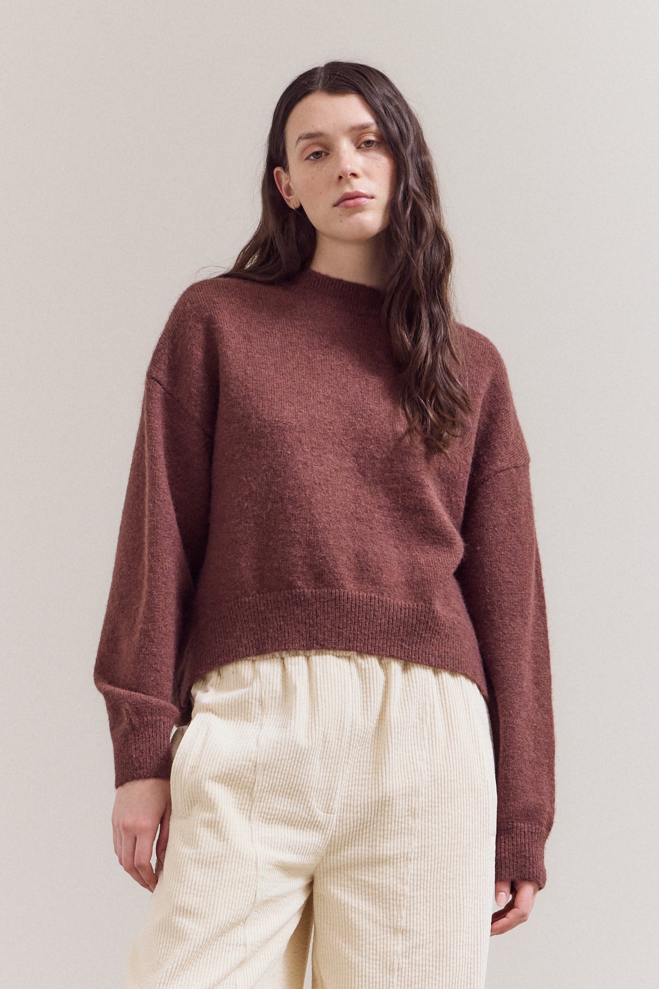 Seam Detail Round Neck Sweater