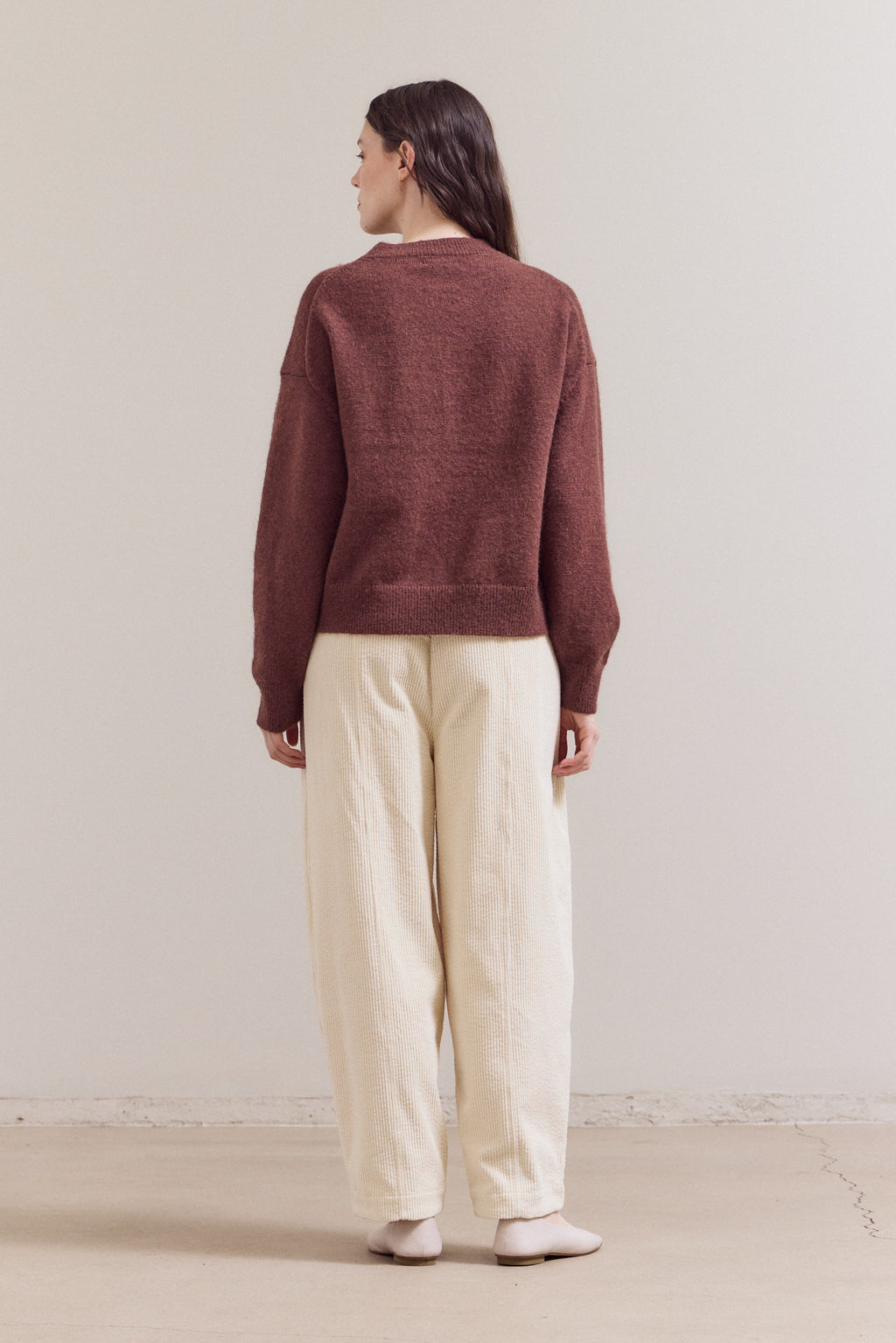 Seam Detail Round Neck Sweater