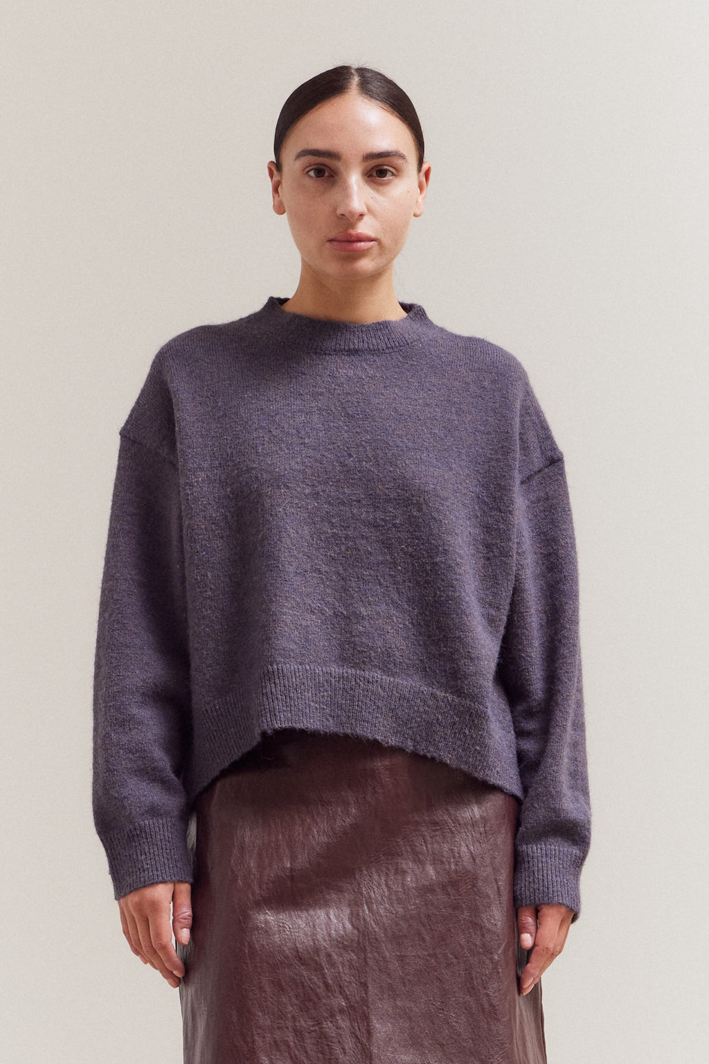 Seam Detail Round Neck Sweater