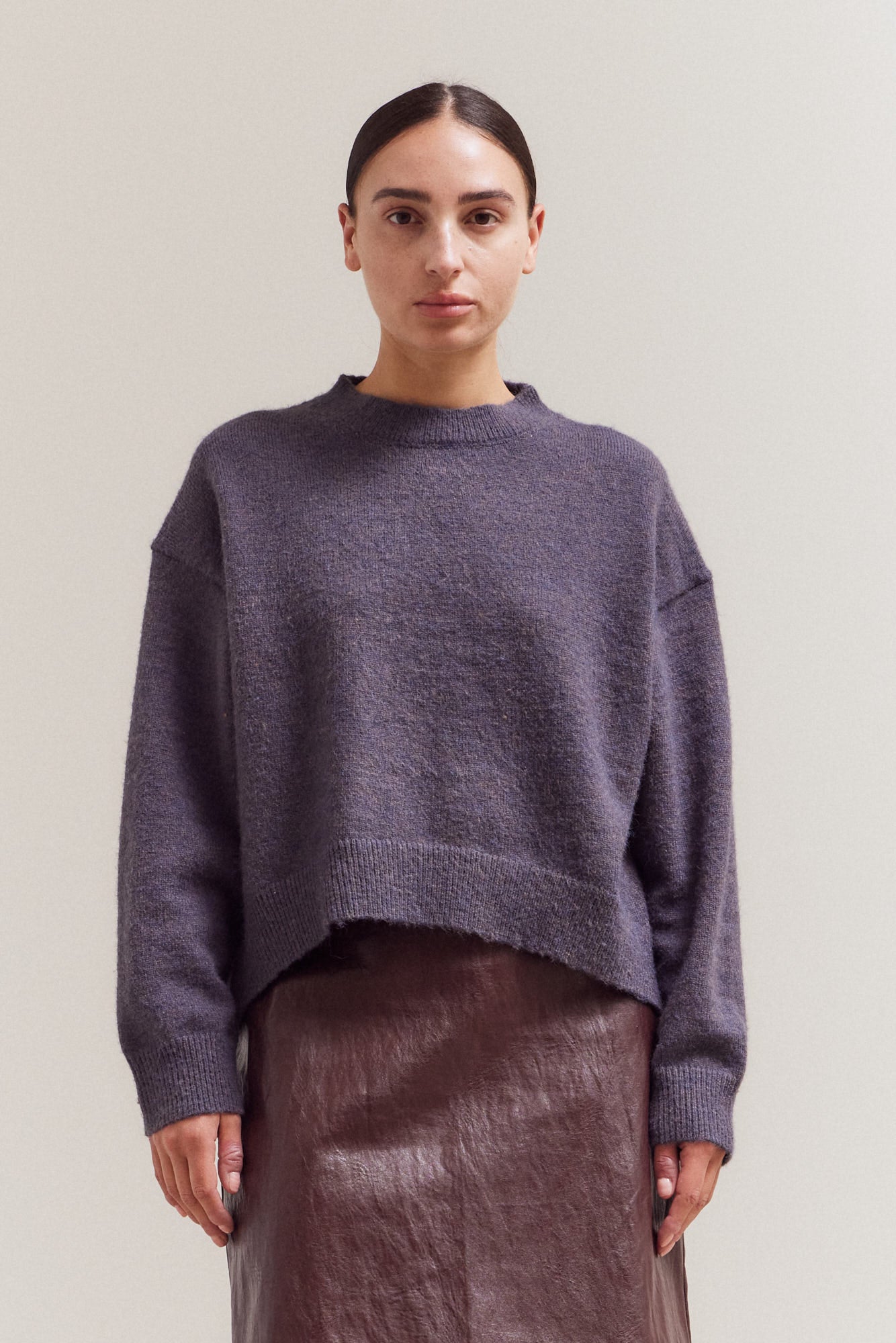 Seam Detail Round Neck Sweater