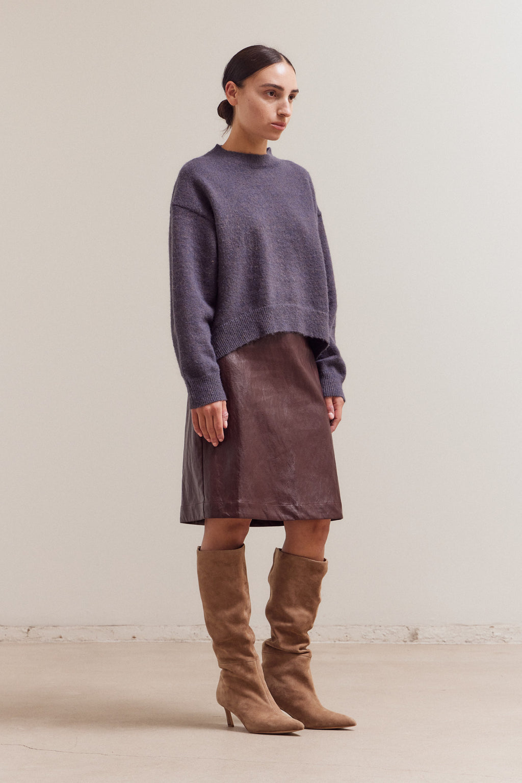 Seam Detail Round Neck Sweater
