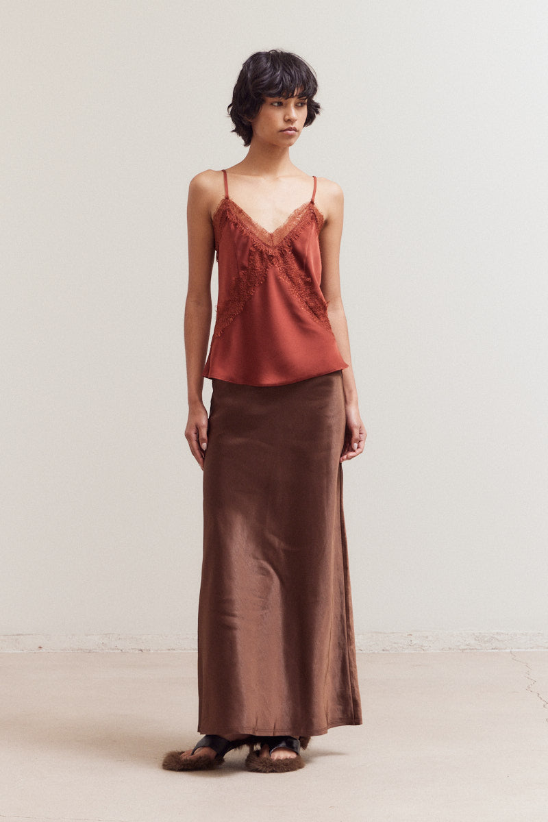 Lace Detail Spaghetti Tank Top