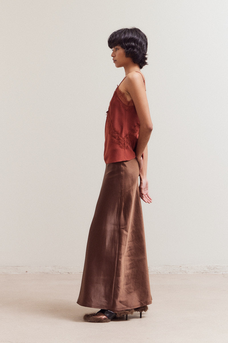 Lace Detail Spaghetti Tank Top