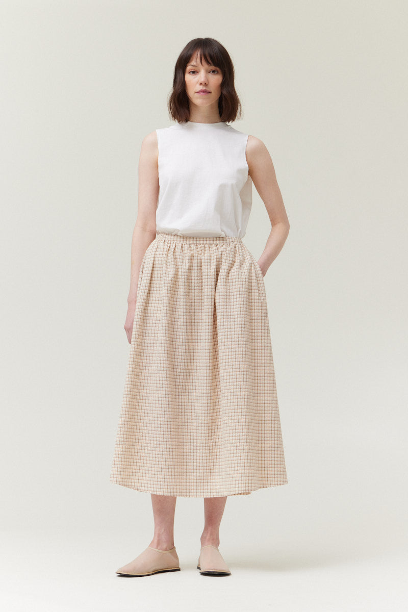 Plaid Summer Maxi Skirt