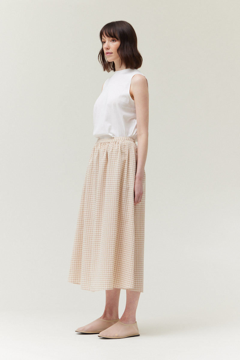 Plaid Summer Maxi Skirt