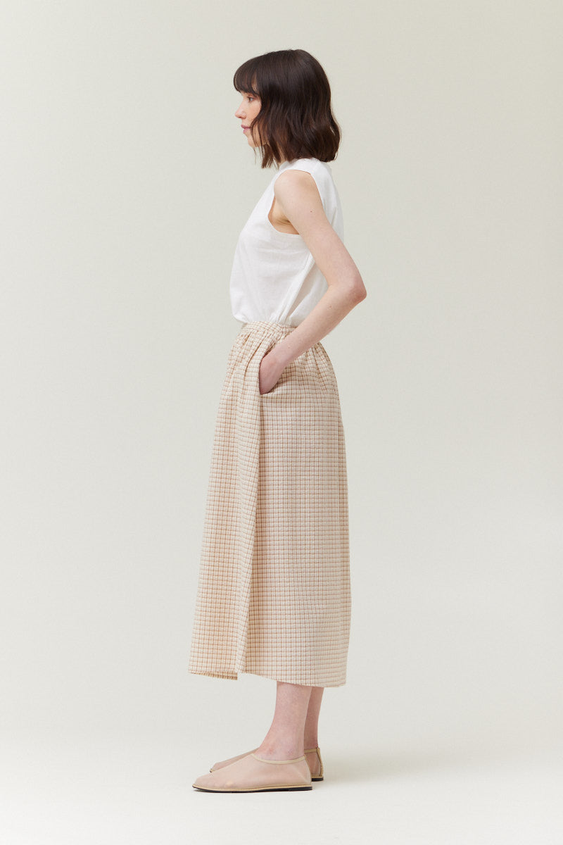 Plaid Summer Maxi Skirt