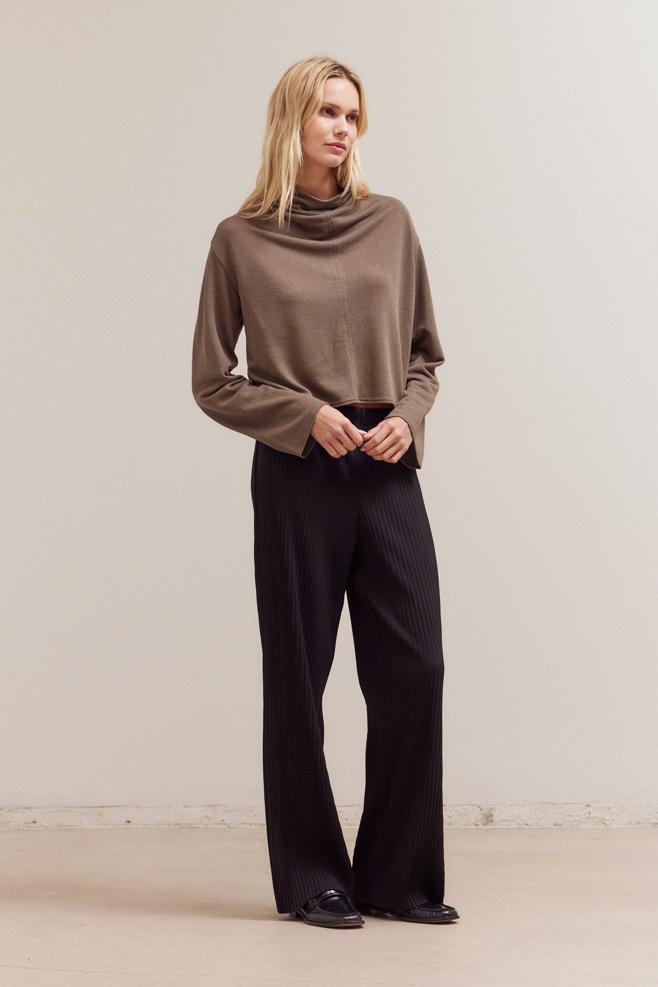 Cowl Neck Loose Fit Top