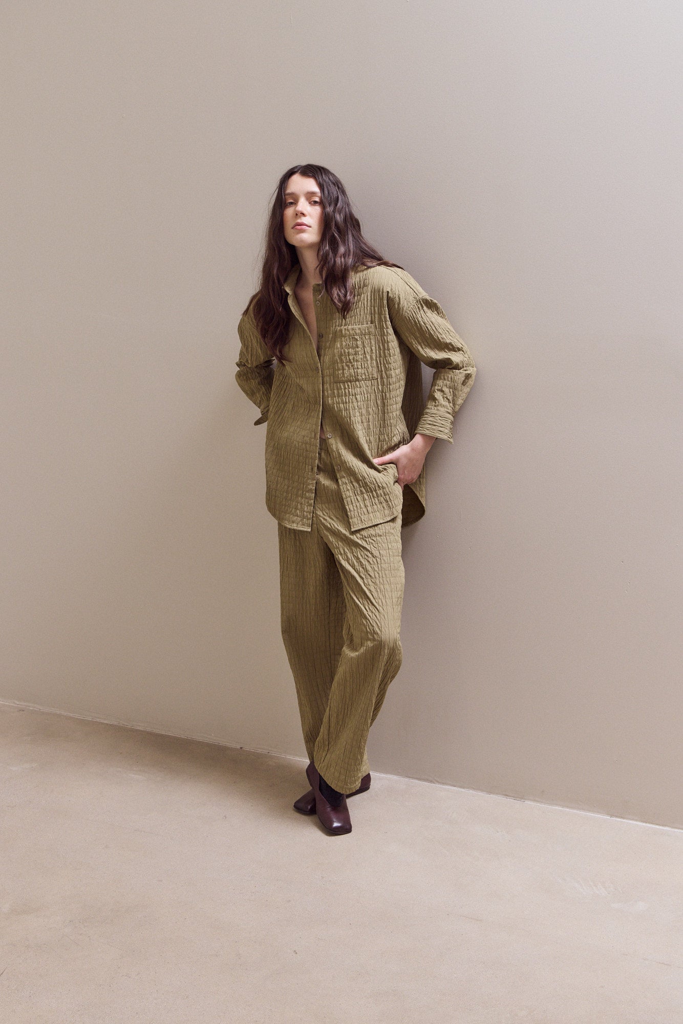 Bading Wasitband Seer Pants