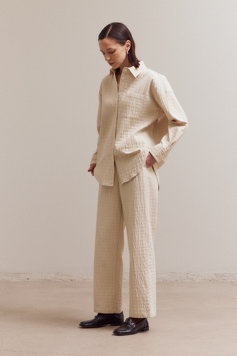 Bading Wasitband Seer Pants