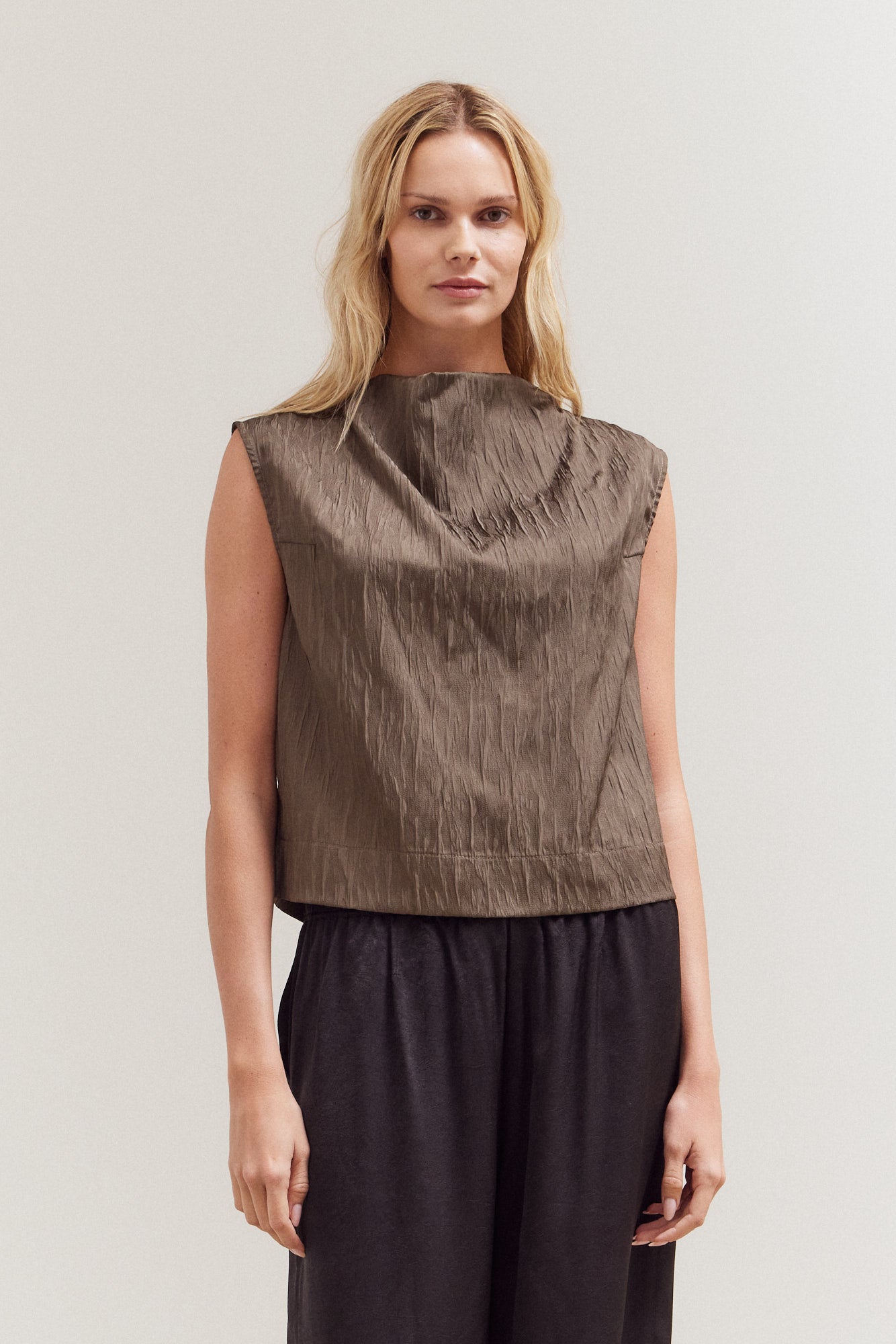 Random Seer Mock Neck Tank