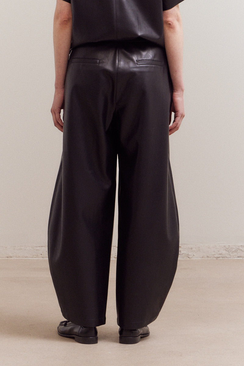 Loose Fit Vegan Leather Pants