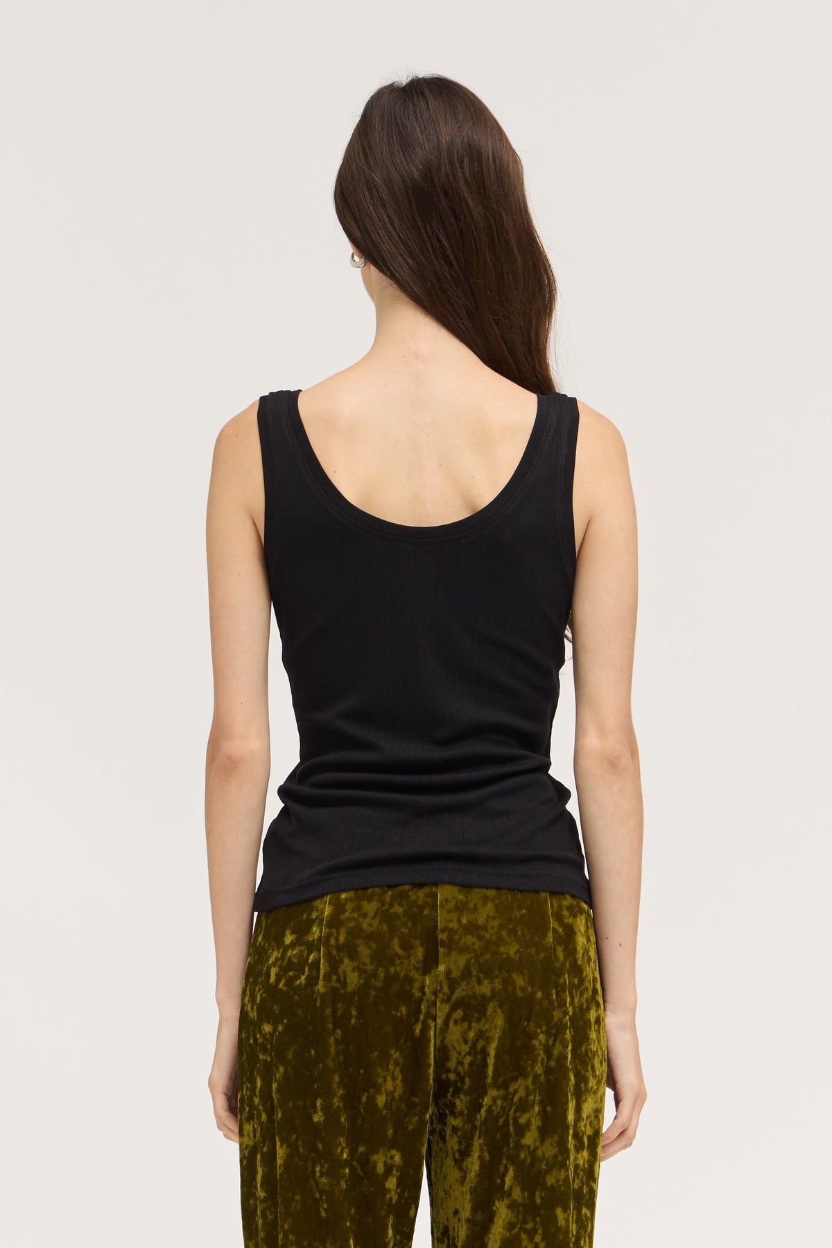 Basic Jersey Tank Top in Black