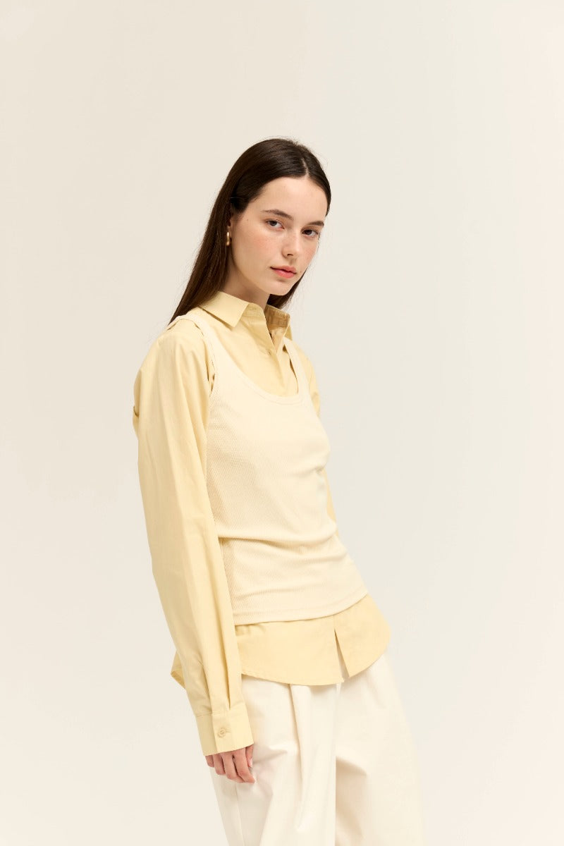 Basic Jersey Tank Top in Butter