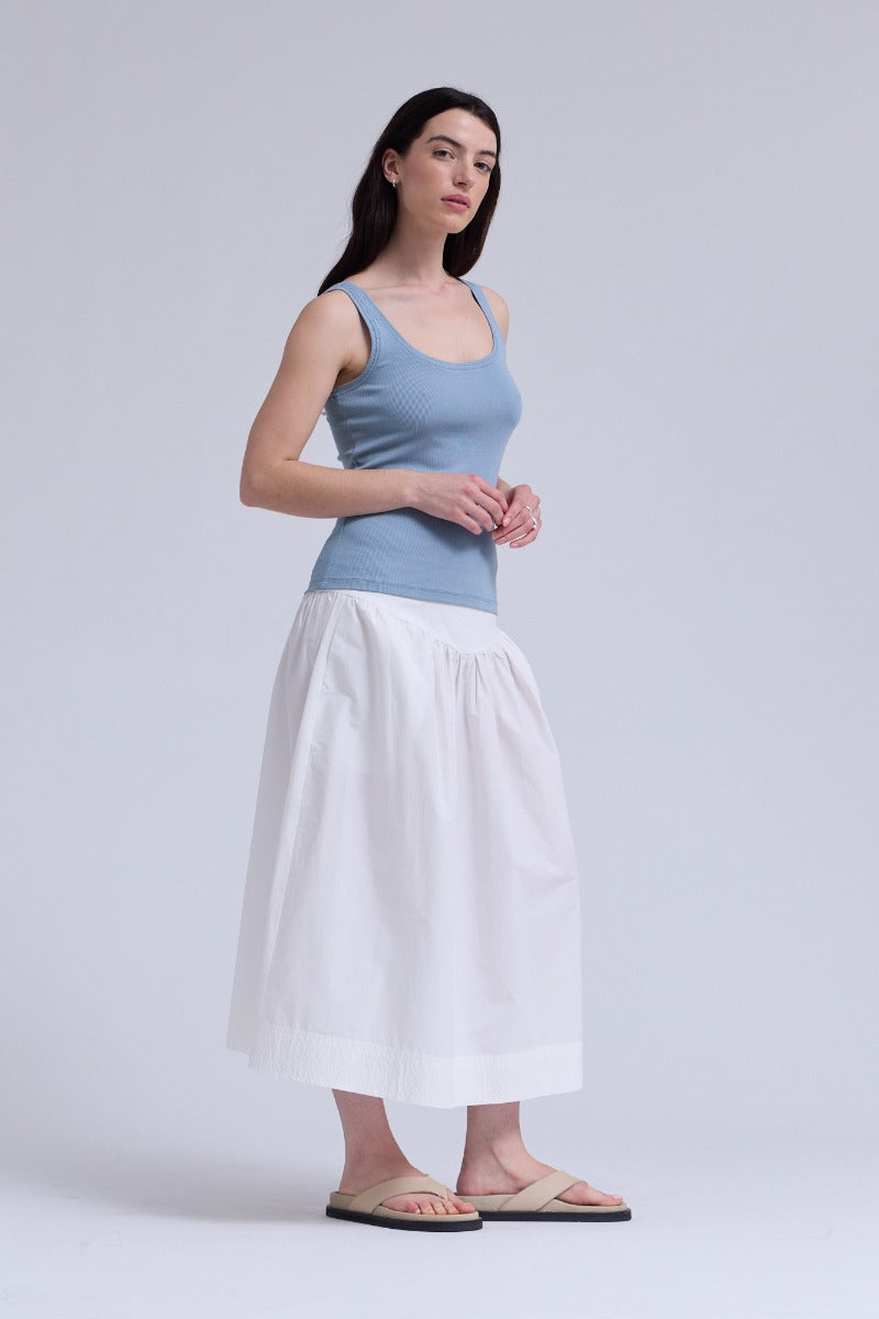 Basic Jersey Tank Top in Pale Blue