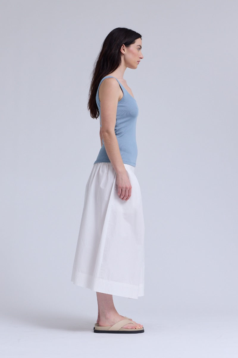 Basic Jersey Tank Top in Pale Blue