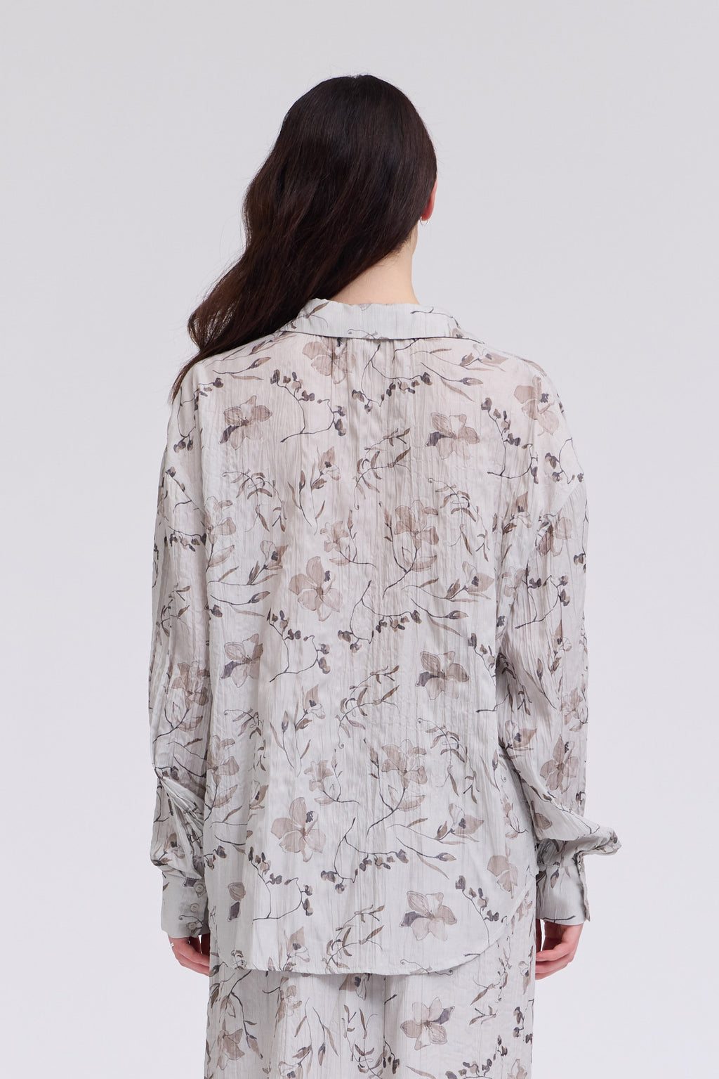 Button Up Print Shirt in Haze