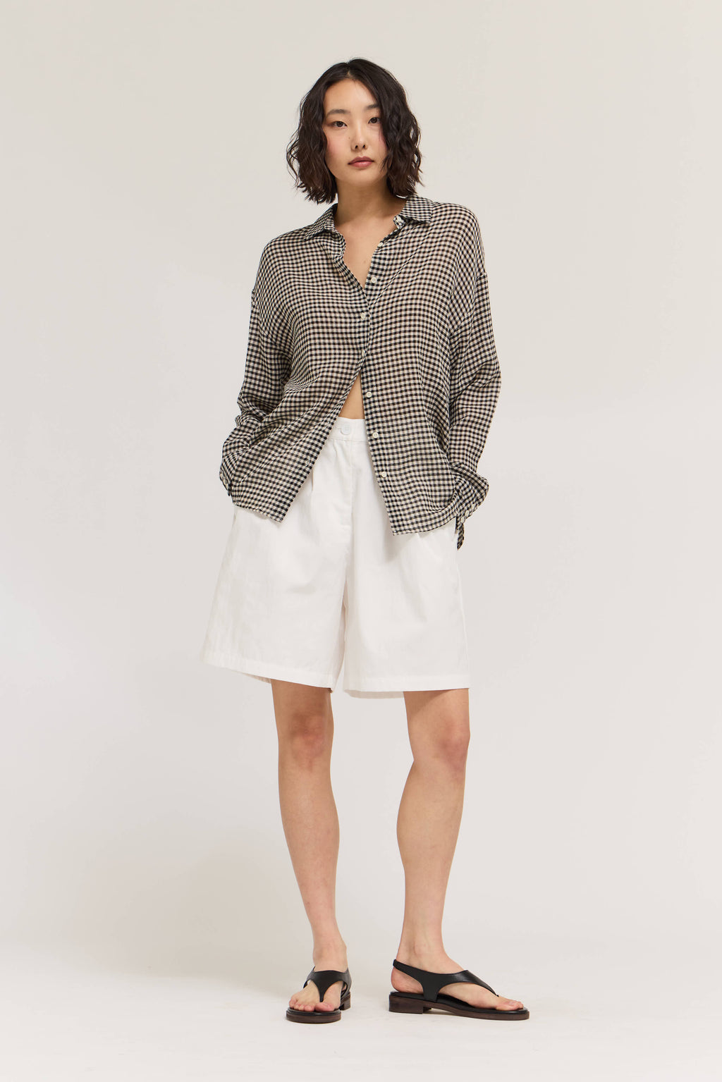 Tailored Shorts in Off White