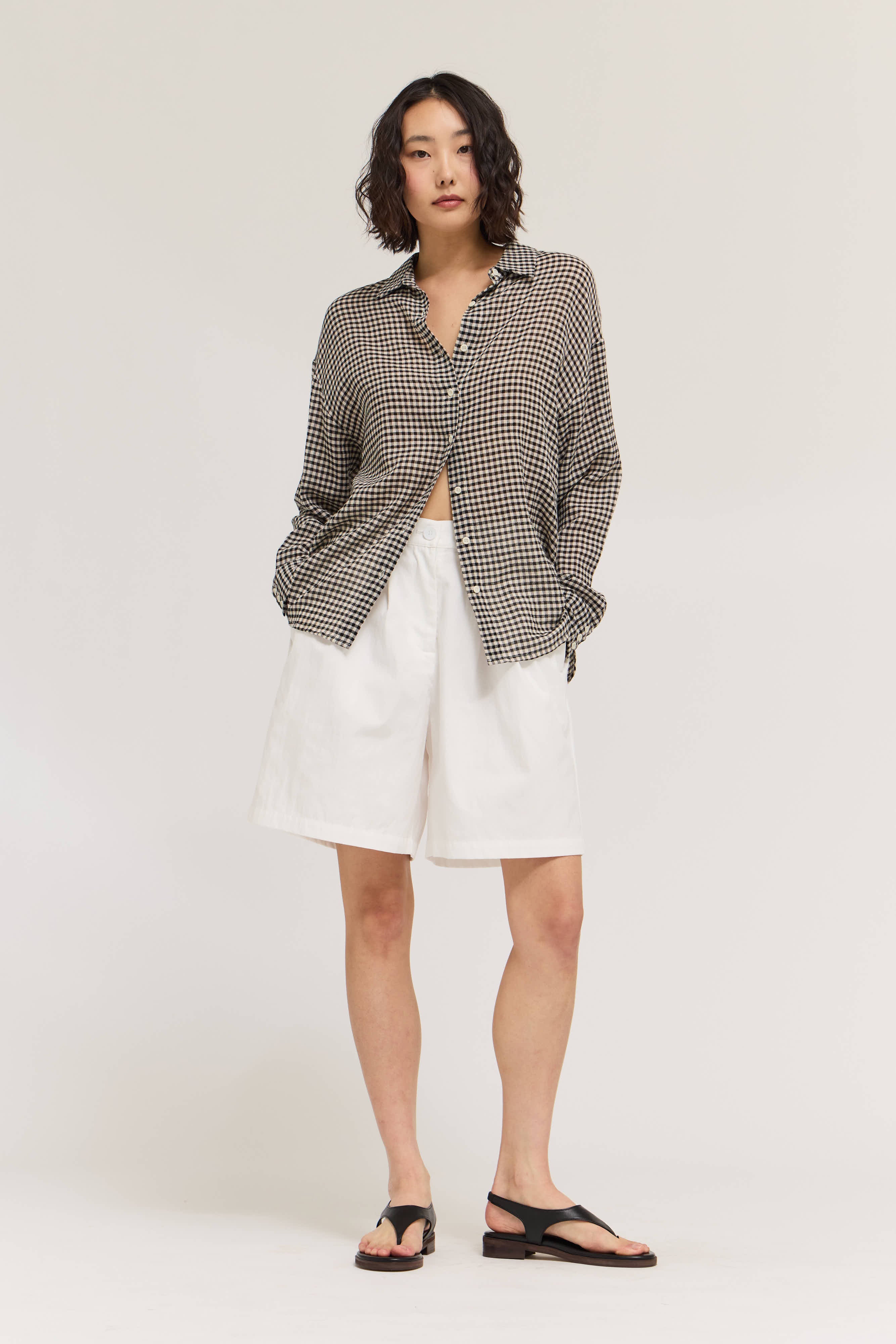 Tailored Shorts in Off White