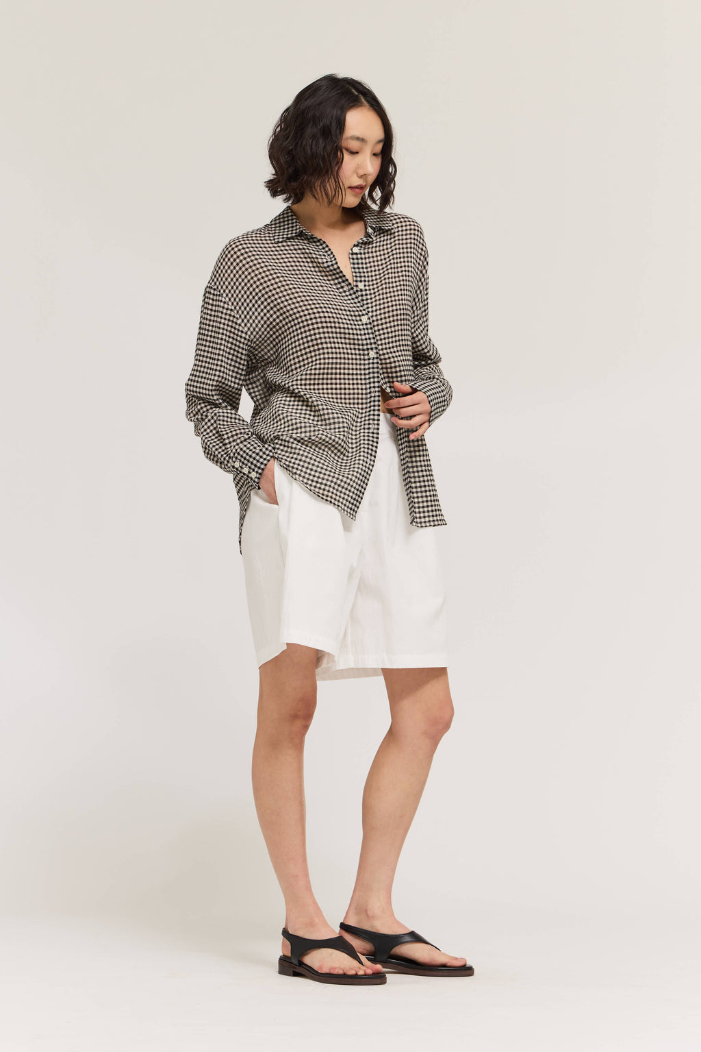 Tailored Shorts in Off White