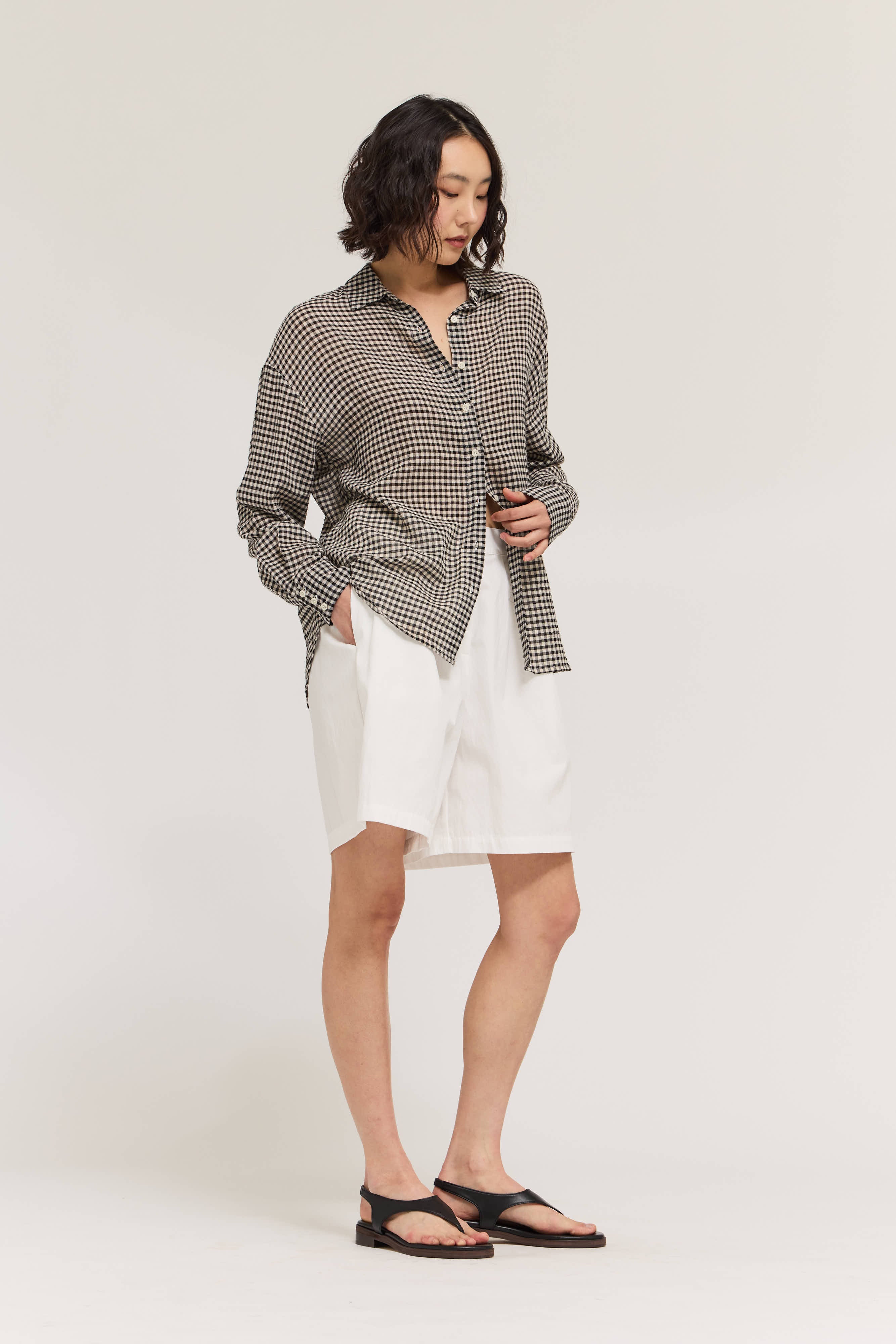 Tailored Shorts in Off White