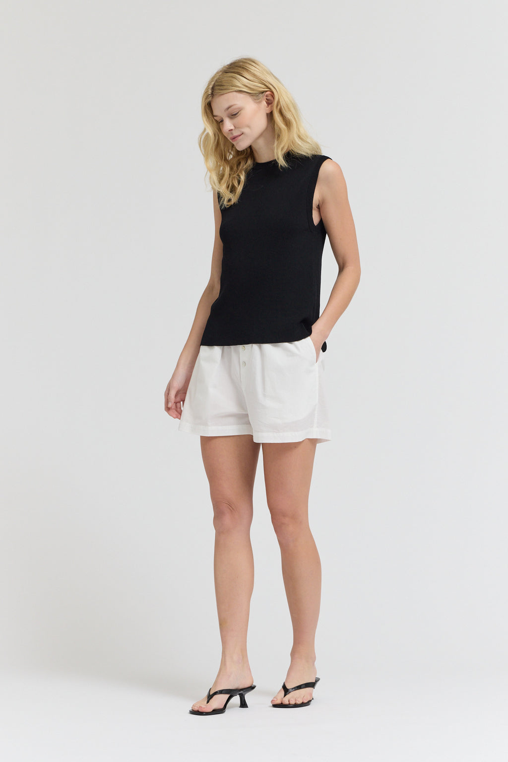 Back Slit Sleeveless Tank Top