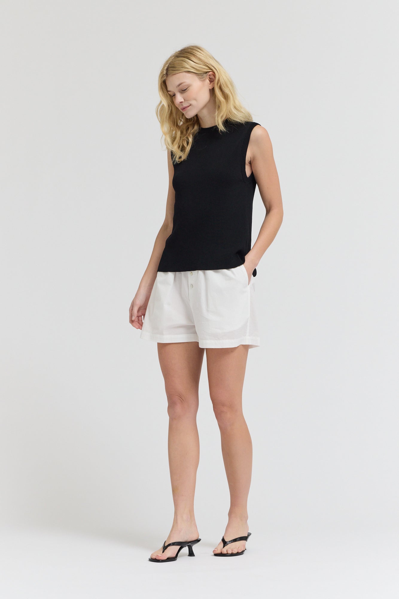 Back Slit Sleeveless Tank Top