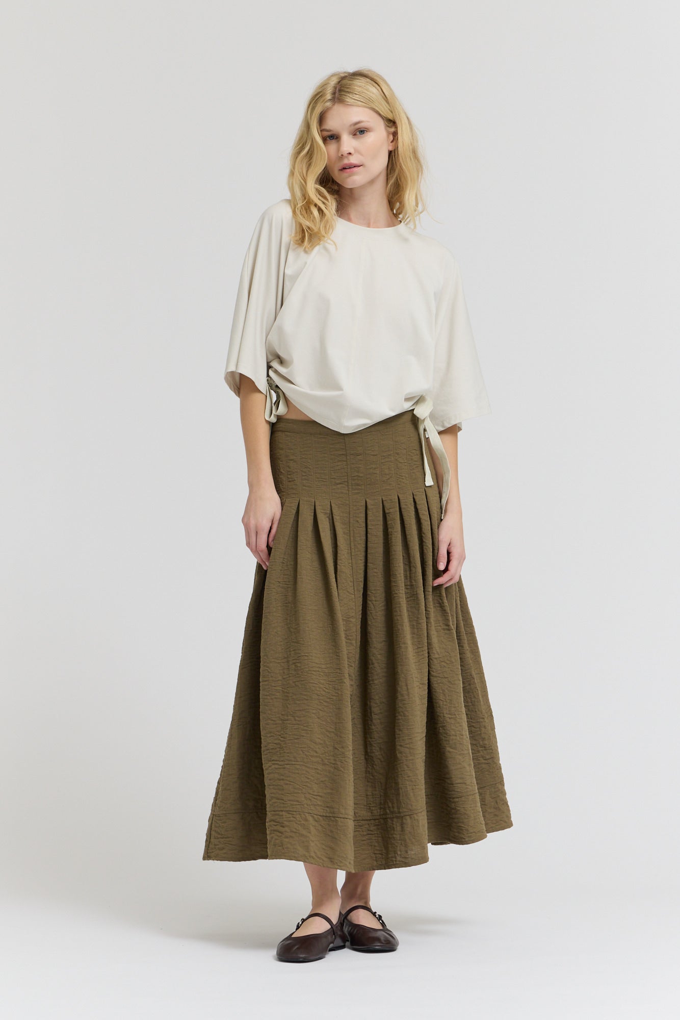 Pintuck Waist Mermaid Skirt