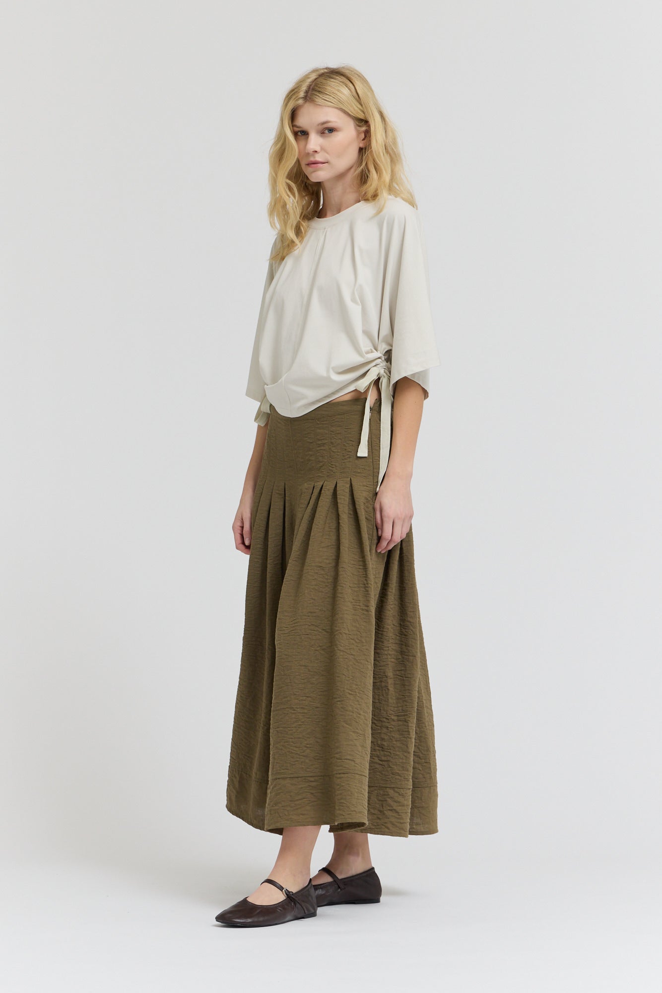 Pintuck Waist Mermaid Skirt