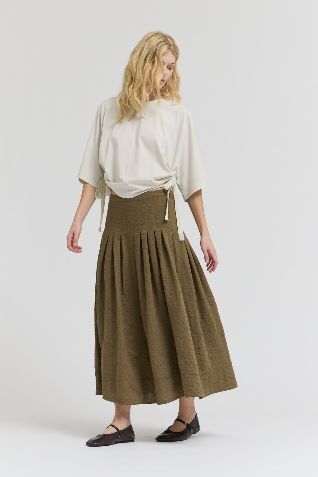 Pintuck Waist Mermaid Skirt