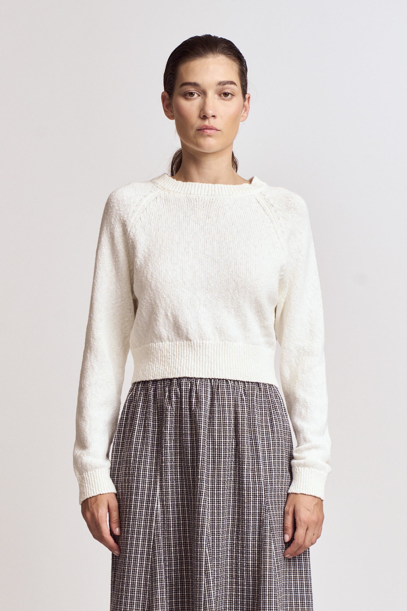 Cut Out Back Button Knit Top