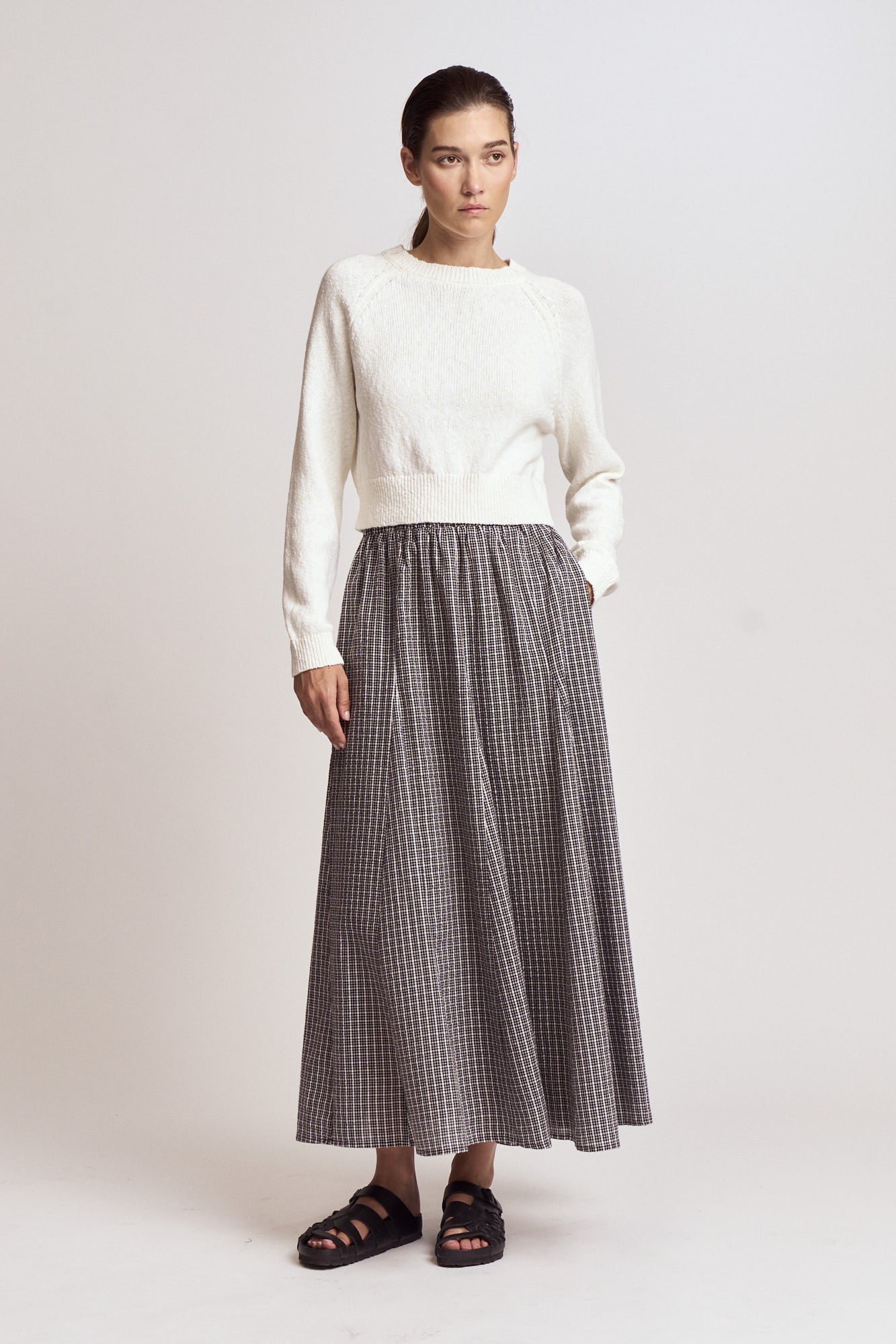 Cut Out Back Button Knit Top