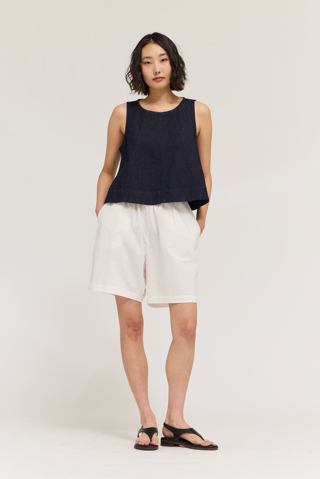Denim Flare Tank