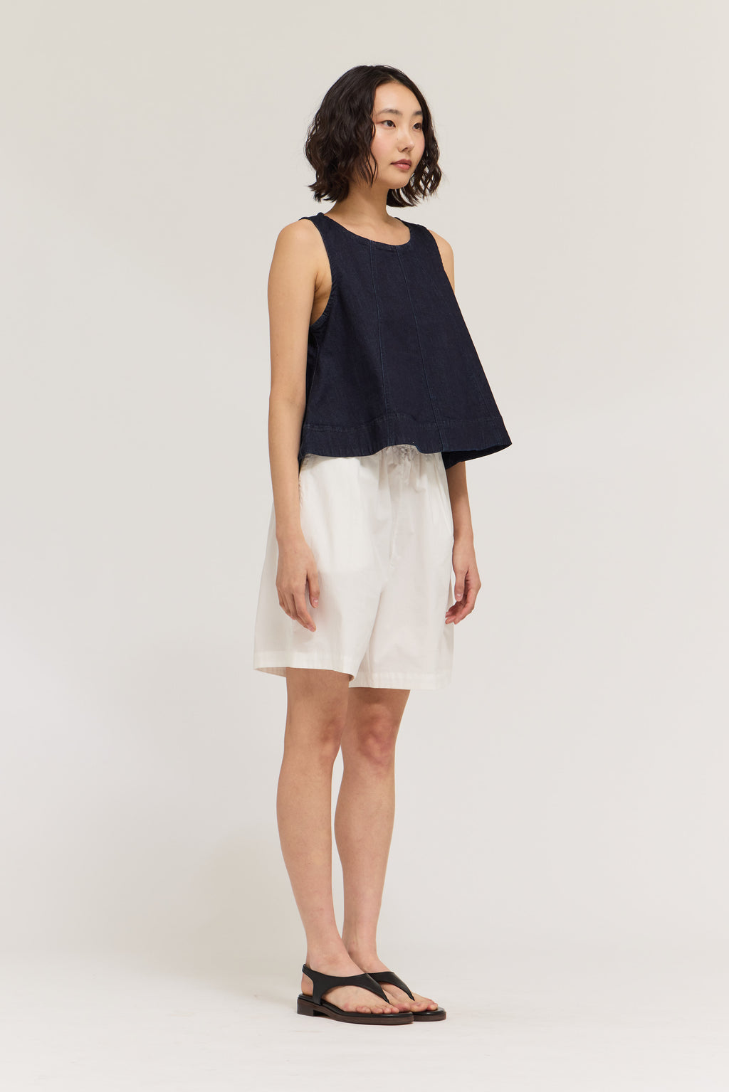 Denim Flare Tank