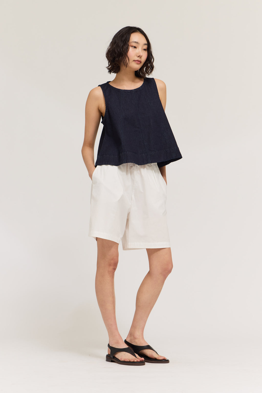 Denim Flare Tank