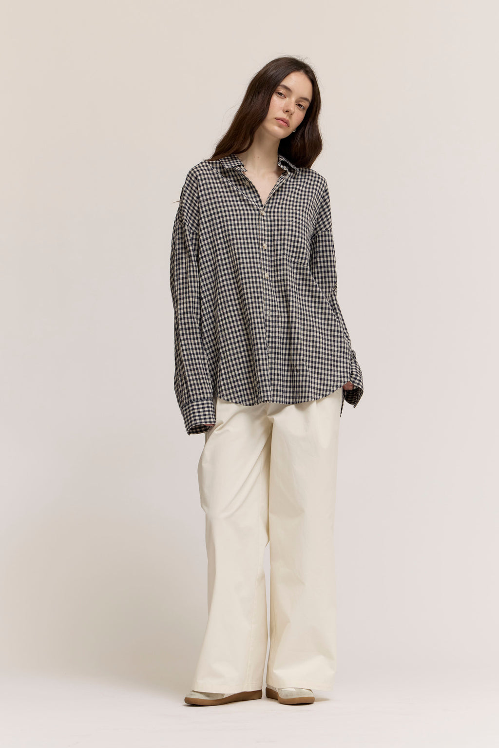 Stripe Oversize Gingham Shirt