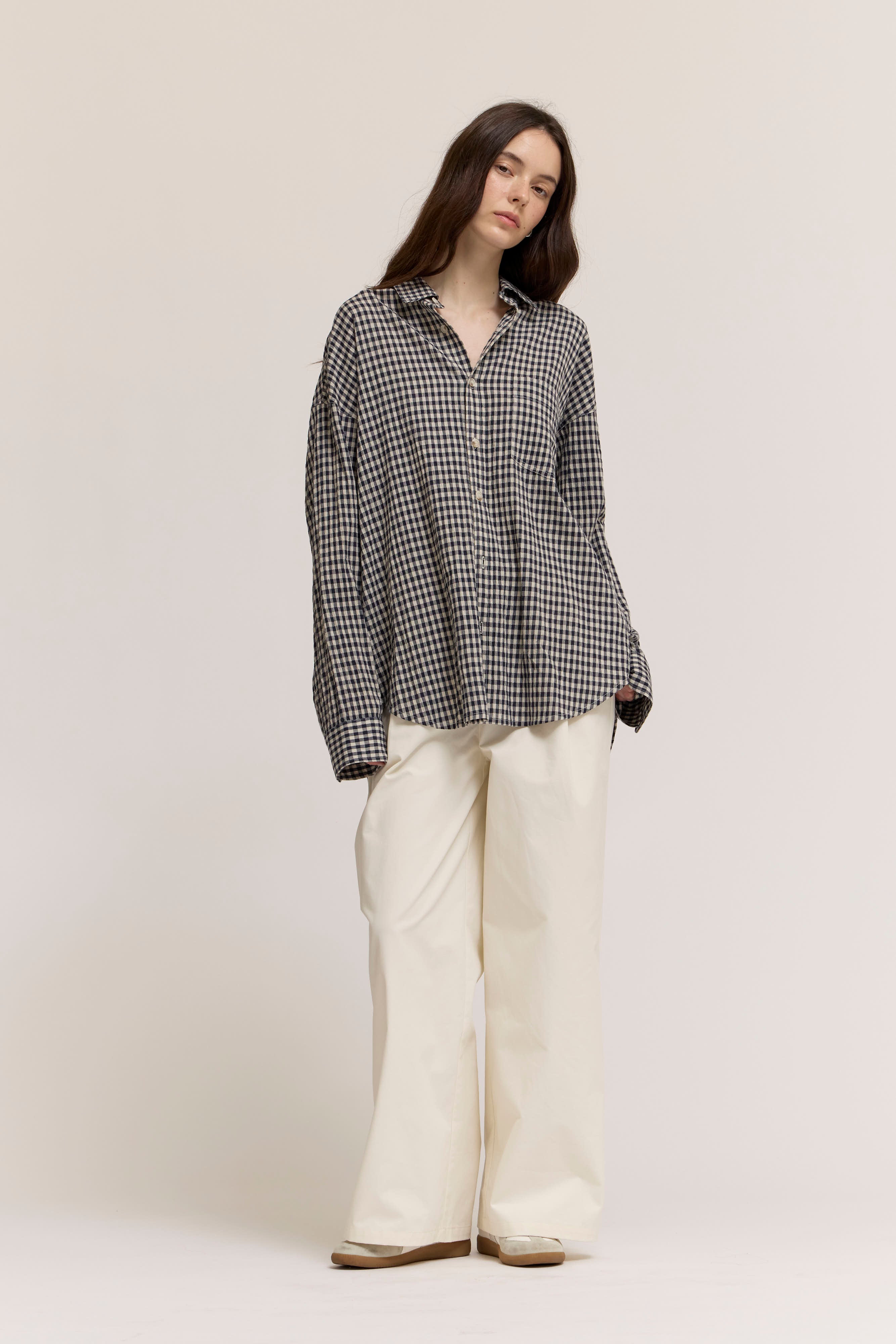 Stripe Oversize Gingham Shirt
