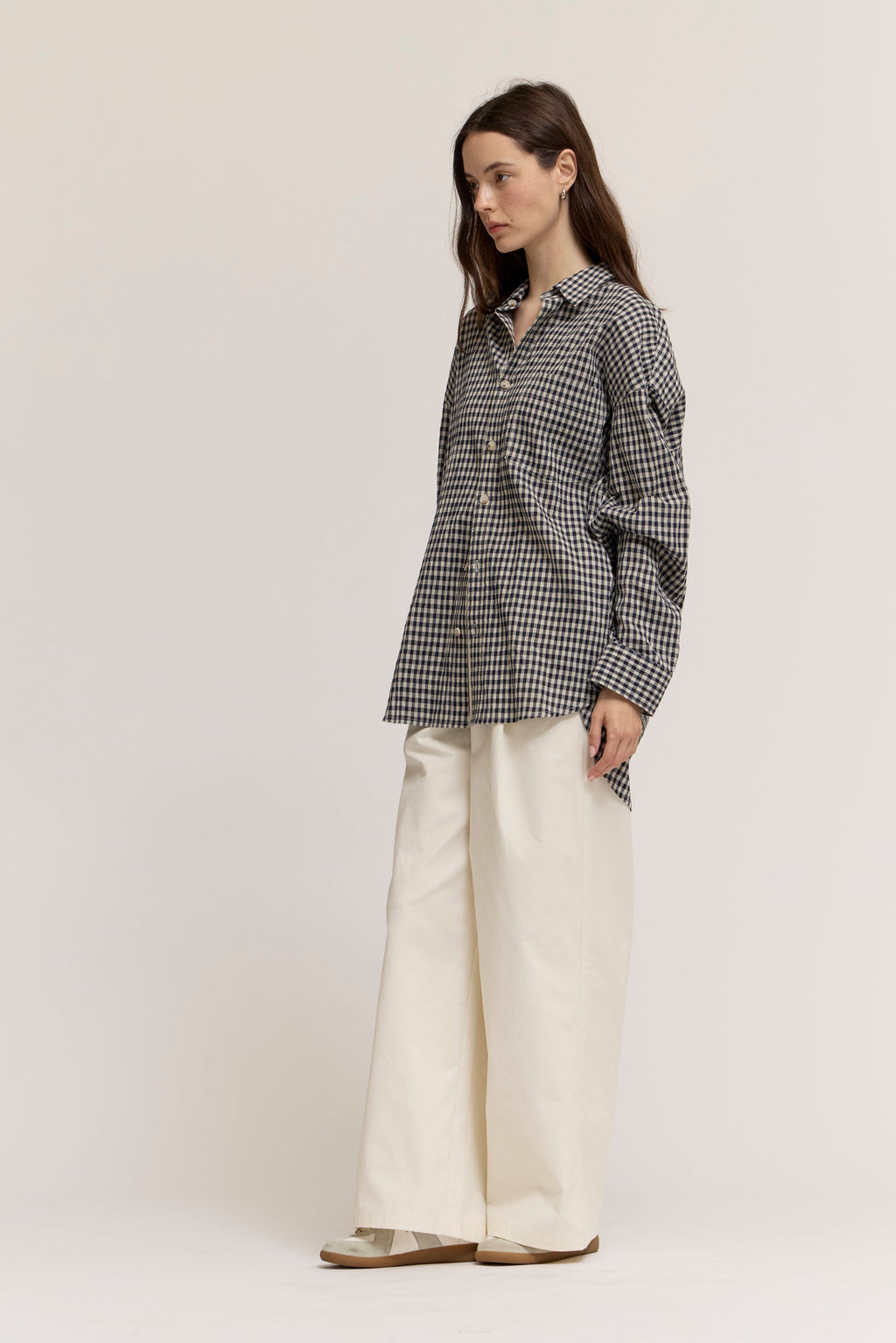 Stripe Oversize Gingham Shirt