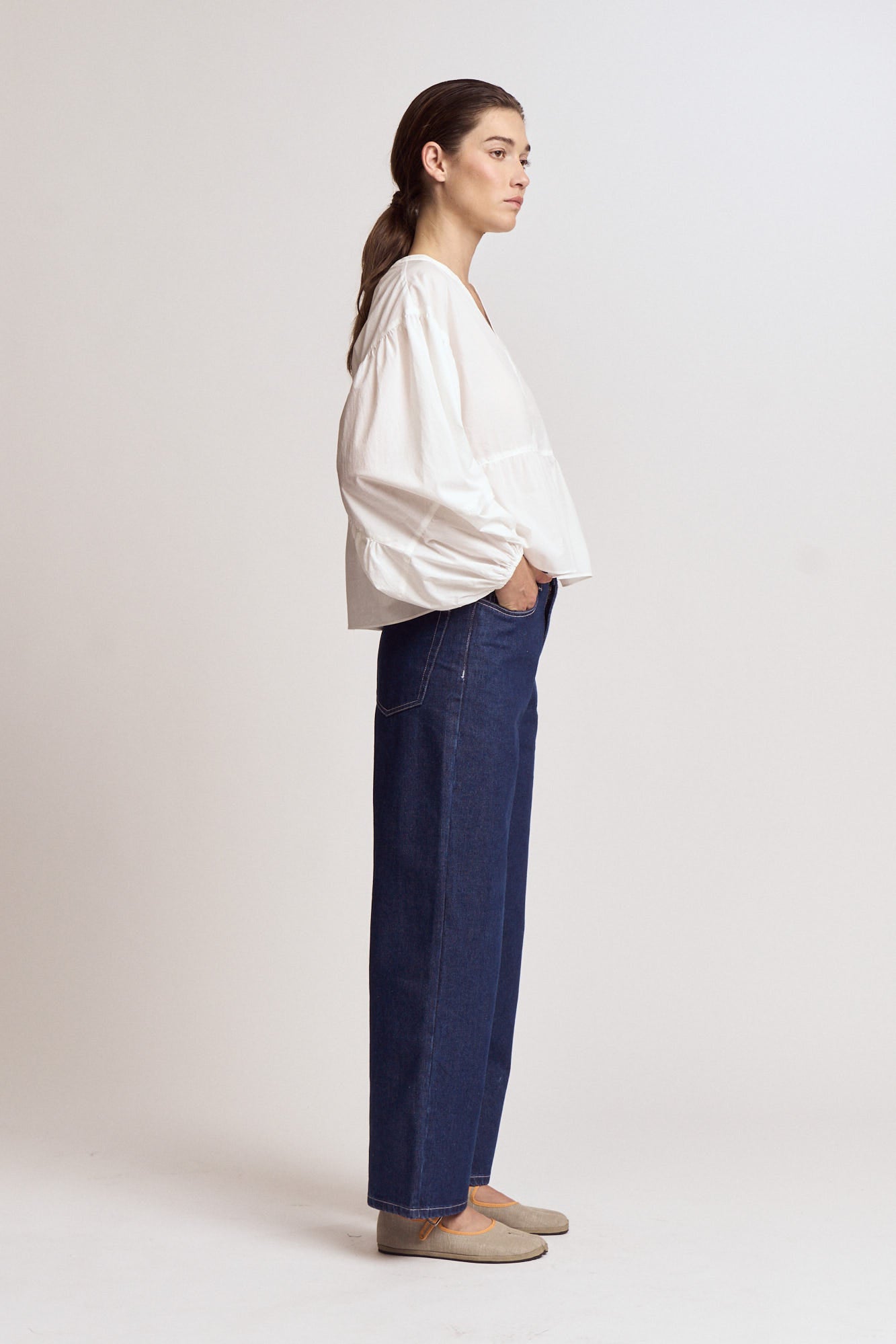 Balloon Shape Denim Pants