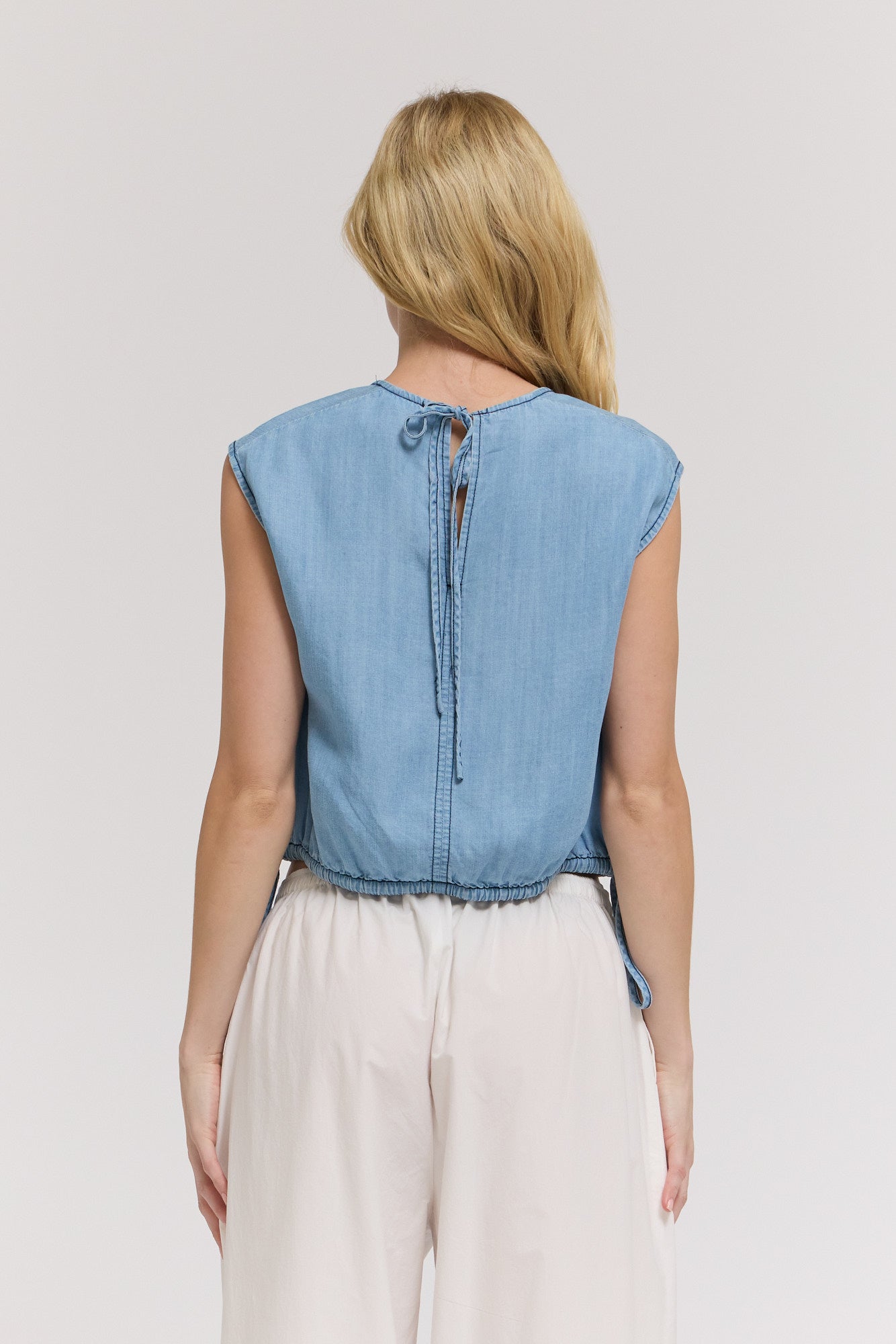 Chambray Shell Top